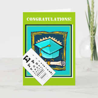 Graduation card -Optometrist/Opthamologist