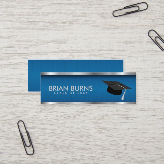 Graduation - Carte d'insertion bleue (Devant/Arrière en situation)