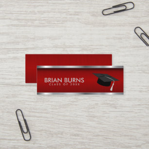 Graduation - Carte d'insertion rouge