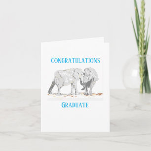 Graduation Cartes de voeux : Elephants Luck