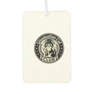 Graduation Cat Funny Cat Graphic - Graduation Cat Air Freshener