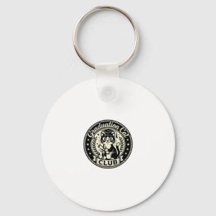 Graduation Cat Funny Cat Graphic - Graduation Cat Keychain