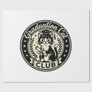 Graduation Cat Funny Cat Graphic - Graduation Cat  Wrapping Paper