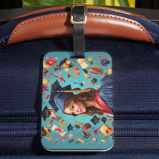 Graduation Celebration Girls' Side Bag Luggage Tag (Front Insitu 2)