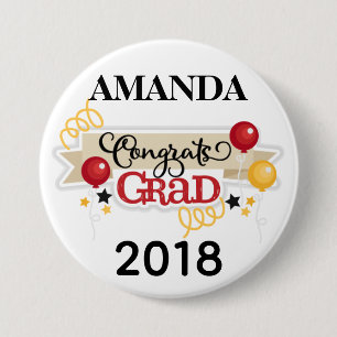 Graduation Celebration Large, 3 Inch Round Button