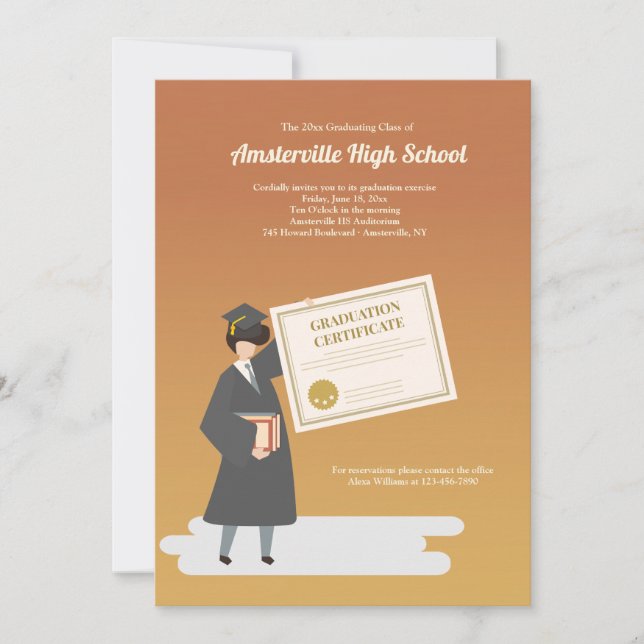 Graduation Certificate Invitation (Front)