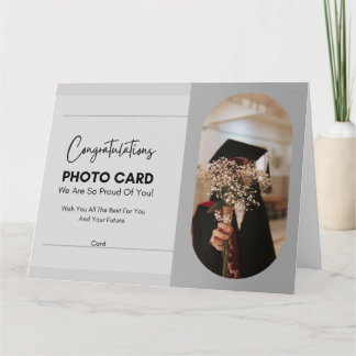 Graduation Change Plans Photo Bold Typography  Card