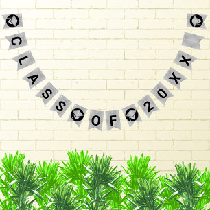 Graduation Chic Silver Create Your Class Of Bunting Flags