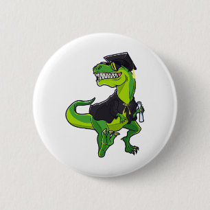 Graduation Cl Of 2025 Funny Dinosaur T-rex Graduat 2 Inch Round Button