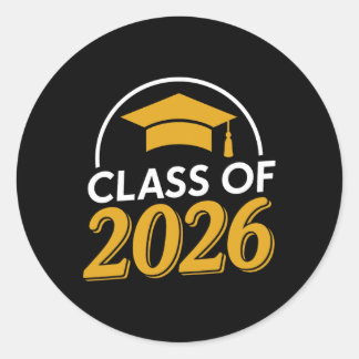 Graduation Cl Of 2026 - Senior 2026 _1  Classic Round Sticker