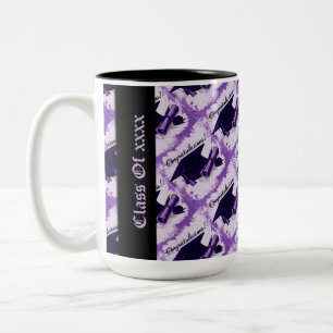 Graduation Class Cap & Diploma Purple Mug
