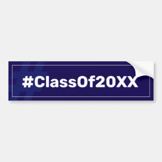 Graduation Class Hashtag Bumper Sticker
