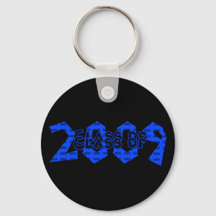 Graduation Class of 2009 Blue and Black Keychain