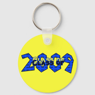 Graduation Class of 2009 Blue and yellow Keychain