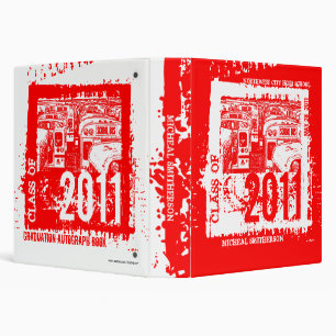 Graduation Class of 2011 Binder School Bus Red