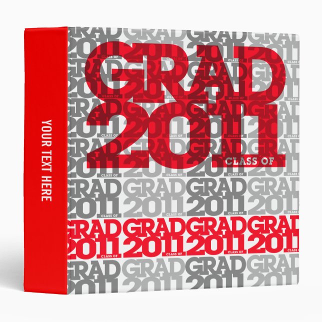 Graduation Class of 2011 Binder Tile Red (Front/Spine)