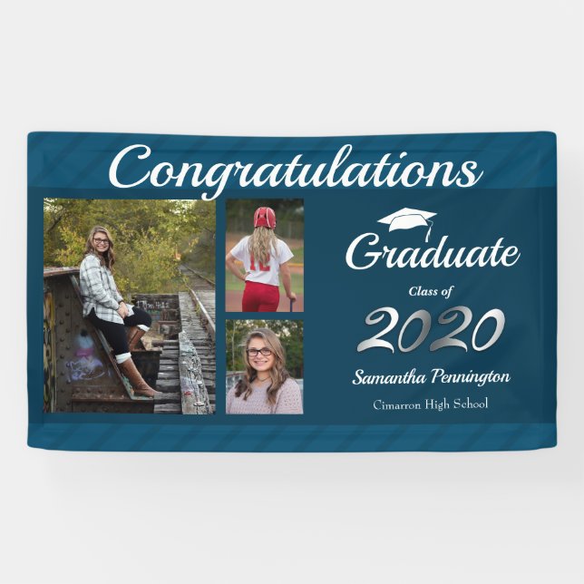 Graduation Class of 2020 Photo Collage Banner (Horizontal)