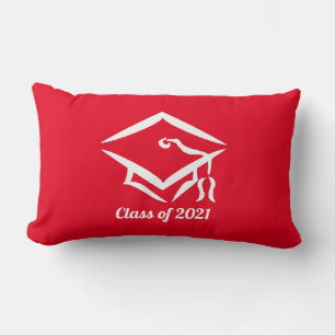 Graduation Class of 2021 REDWHT Lumbar Pillow