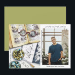 Graduation Class of 2022 Environmental Science<br><div class="desc">Graduation Class of 2022 Medical Environmental Science Forestry Agriculture Grad Photo Announcement features a watercolor illustration of a biologist workplace which includes glasses, books, laboratory petri dishes, microbes, pipette, viruses and more. The text "Grad", your qualification, name, year of qualification and location of study. Personalize by editing the text in...</div>