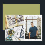 Graduation Class of 2022 Environmental Science<br><div class="desc">Graduation Class of 2022 Medical Environmental Science Forestry Agriculture Grad Photo Announcement features a watercolor illustration of a biologist workplace which includes glasses, books, laboratory petri dishes, microbes, pipette, viruses and more. The text "Grad", your qualification, name, year of qualification and location of study. Personalize by editing the text in...</div>