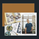 Graduation Class of 2022 Environmental Science<br><div class="desc">Graduation Class of 2022 Medical Environmental Science Forestry Agriculture Grad Photo Announcement features a watercolor illustration of a biologist workplace which includes glasses, books, laboratory petri dishes, microbes, pipette, viruses and more. The text "Grad", your qualification, name, year of qualification and location of study. Personalize by editing the text in...</div>