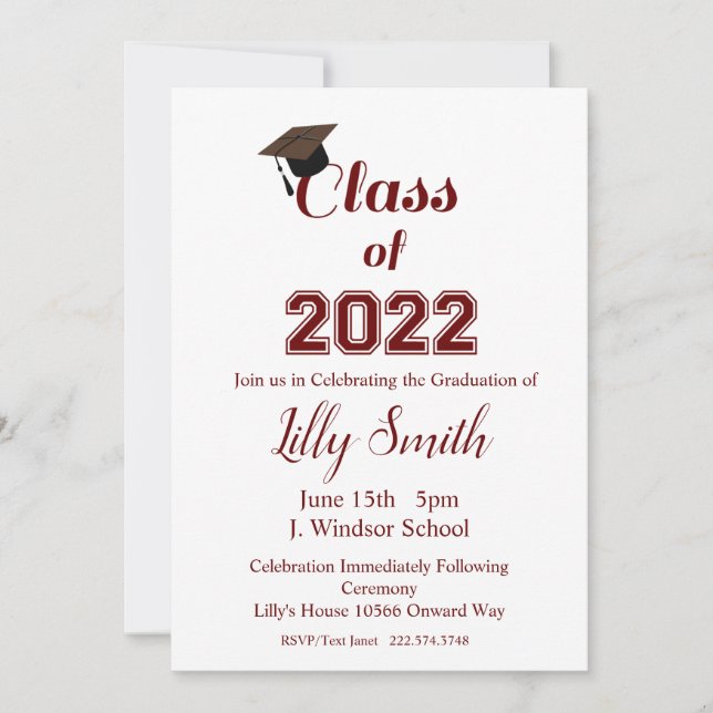Graduation, Class of 2022 Invitation (Front)