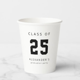 Graduation Class of 2022 Modern Name Paper Cups