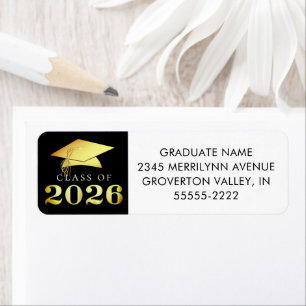 Graduation Class of 2023 Elegant Black Gold Foil