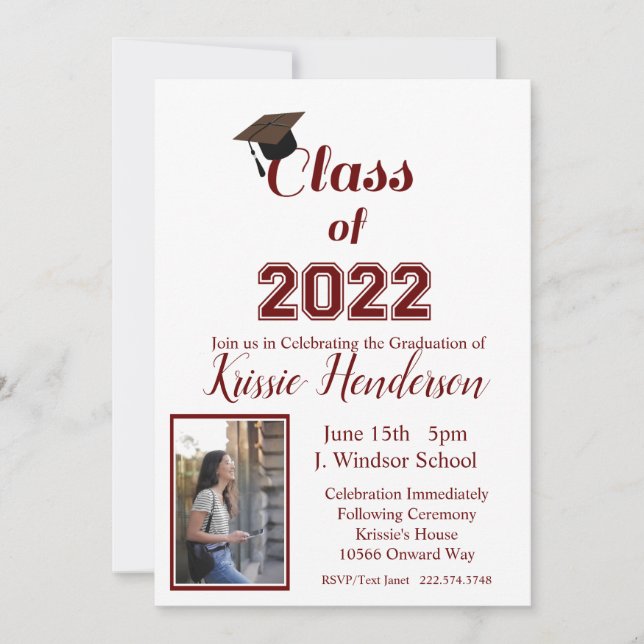 Graduation, Class of 2023, Photo Invitation (Front)