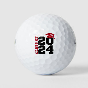 Graduation Class of 2024 Red and Black Golf Balls