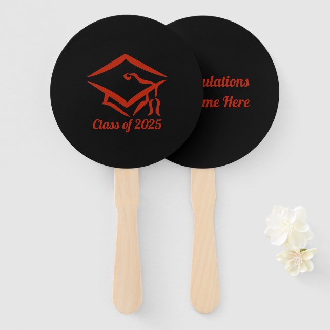 Graduation Class of 2025 BLKBRD Customize Year Hand Fan (Front and Back)