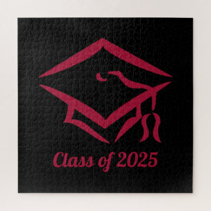 Graduation Class of 2025 BLKDKRD Custom Year Name Jigsaw Puzzle