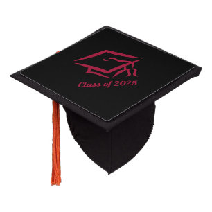 Graduation Class of 2025 BLKDKRD Customize Year Cap Topper