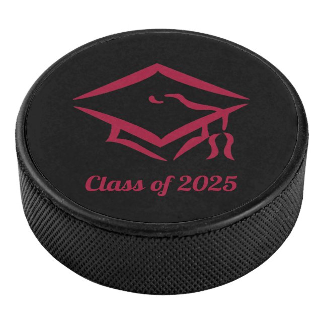 Graduation Class of 2025 BLKDKRD Customize Year Hockey Puck (3/4)