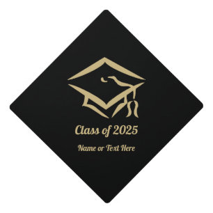 Graduation Class of 2025 BLKVMG Custom Year Name Cap Topper