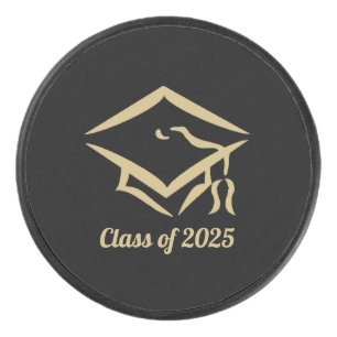 Graduation Class of 2025 BLKVMG Custom Year Name Hockey Puck