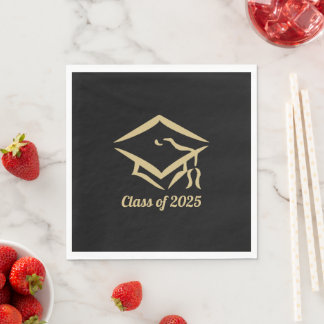 Graduation Class of 2025 BLKVMG Customize Year Napkin