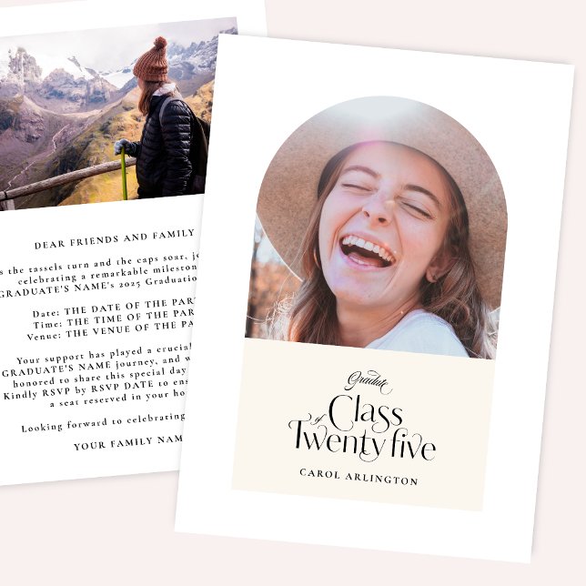 Graduation Class of 2025 Elegant Customizable Invitation (Creator Uploaded)