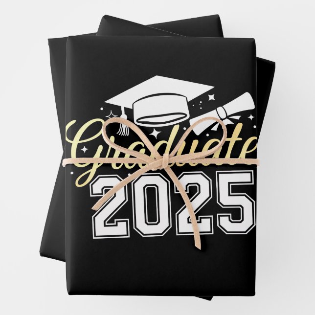 Graduation Class Of 2025 Graduate Wrapping Paper Sheet (In situ)