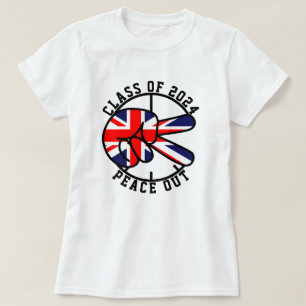 Graduation Class Of 2025 Peace Out UK Graduate  T-Shirt