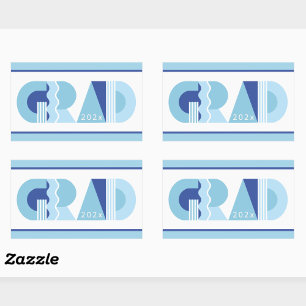 Graduation class of 2026 blue gift sticker
