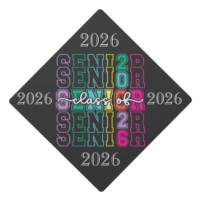Graduation Class Of 2026 Cap Topper (Front)