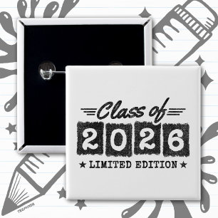 Graduation Class of 2026 Graduate Senior 2026 2 Inch Square Button