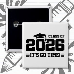 Graduation Class of 2026 Graduate Senior 2026 2 Inch Square Button