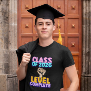 Graduation Class Of 2026 Level  Complete Gamer  T-Shirt