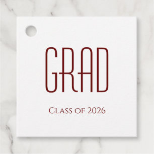 Graduation Class of 2026 Modern Minimalist  Favour Tags
