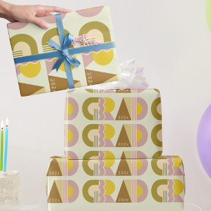 Graduation class of 2026 retro wrapping paper