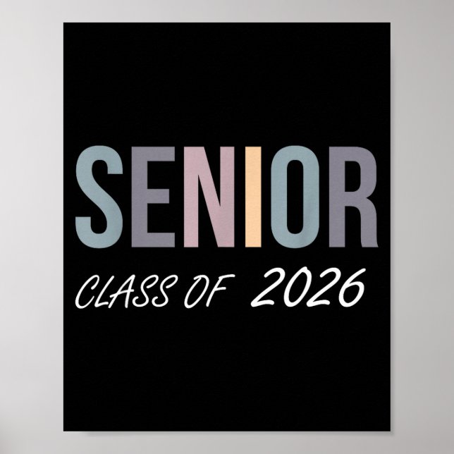Graduation class of 2026 senior 2026 high schoolGr Poster (Front)