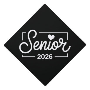 Graduation Class Of 2026 Senior Heart Graduate Cap Topper