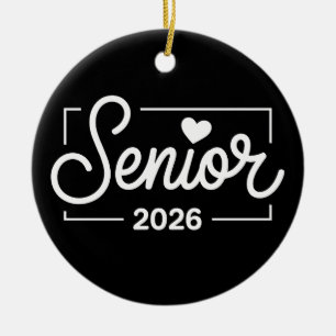 Graduation Class Of 2026 Senior Heart Graduate Ceramic Ornament